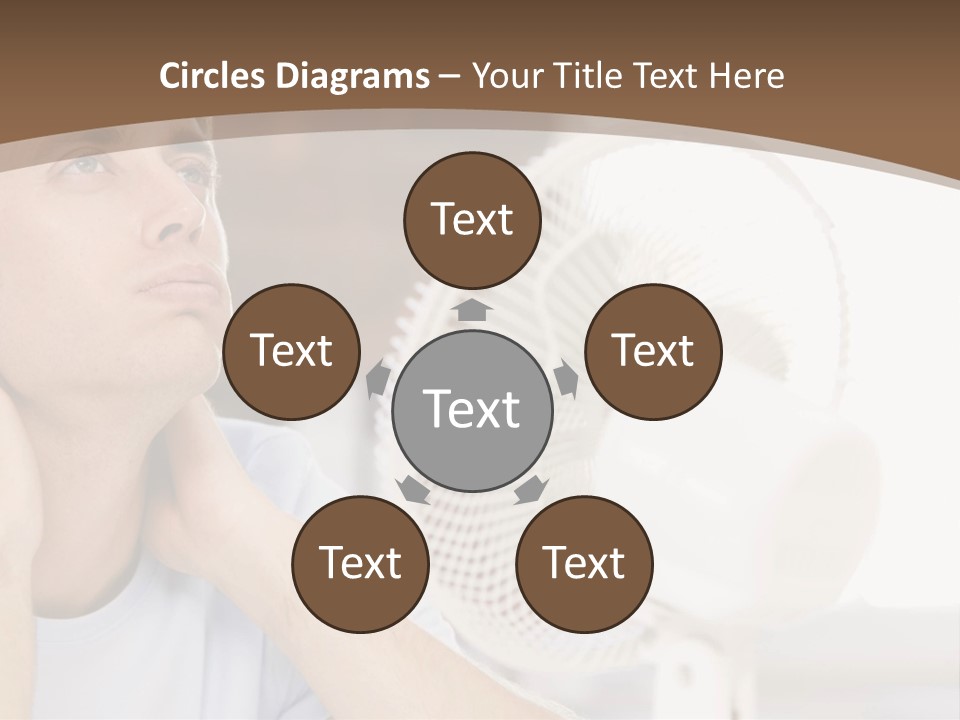 A Man Is Sitting In Front Of A Fan PowerPoint Template