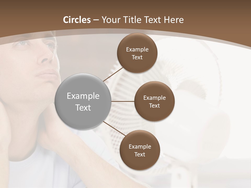 A Man Is Sitting In Front Of A Fan PowerPoint Template