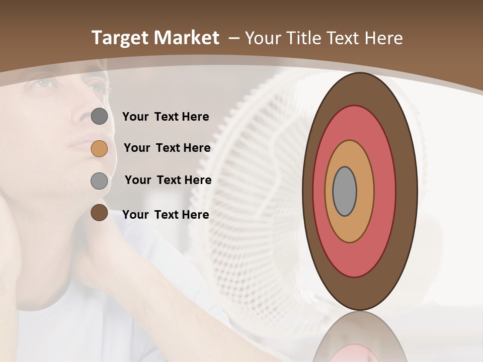 A Man Is Sitting In Front Of A Fan PowerPoint Template