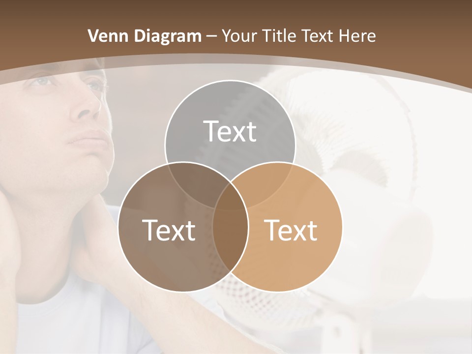 A Man Is Sitting In Front Of A Fan PowerPoint Template