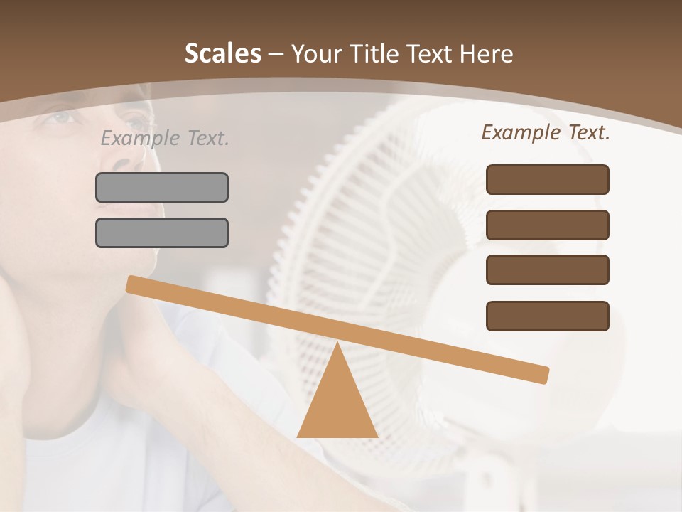 A Man Is Sitting In Front Of A Fan PowerPoint Template