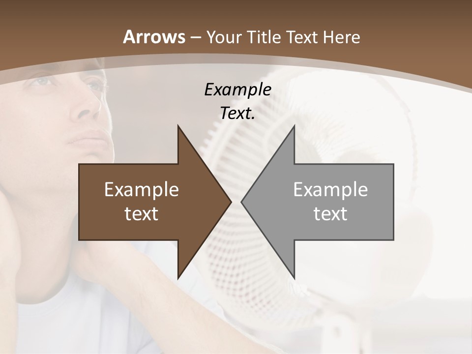 A Man Is Sitting In Front Of A Fan PowerPoint Template