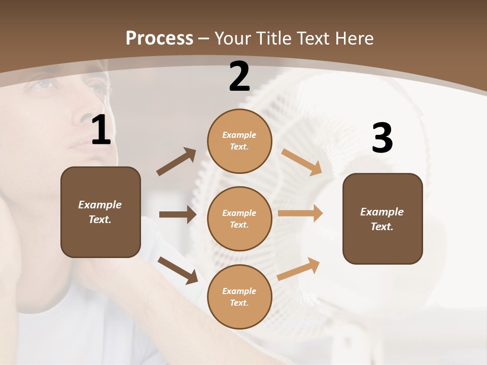 A Man Is Sitting In Front Of A Fan PowerPoint Template