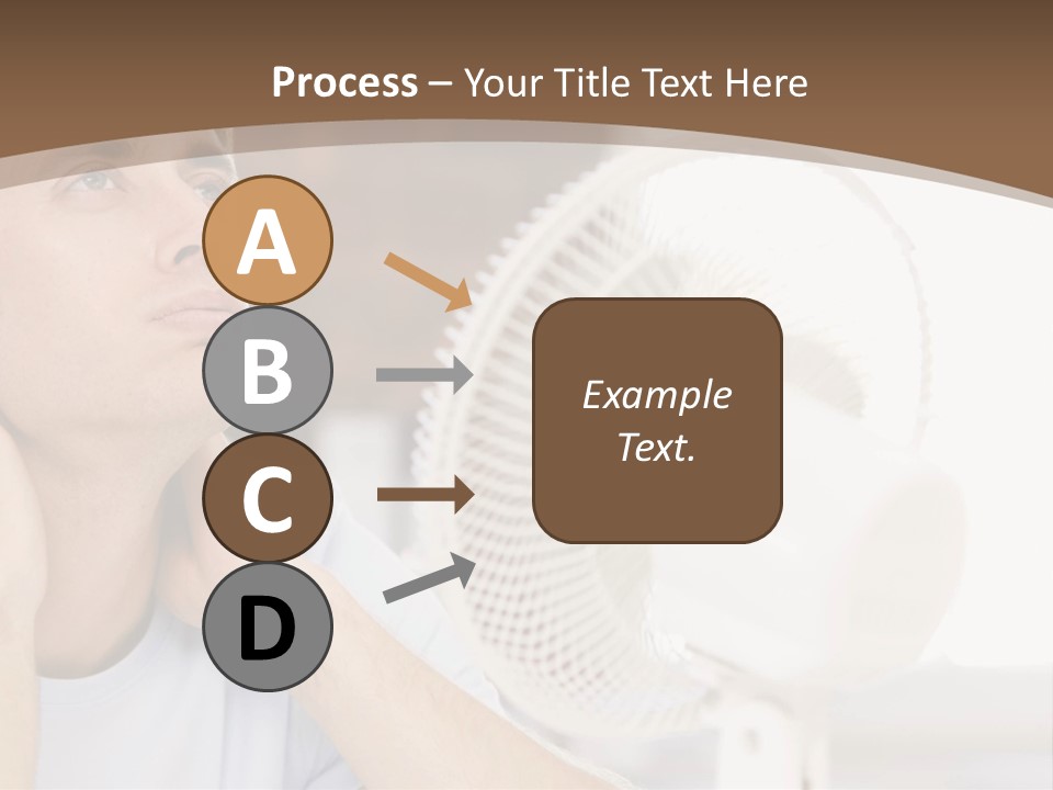 A Man Is Sitting In Front Of A Fan PowerPoint Template