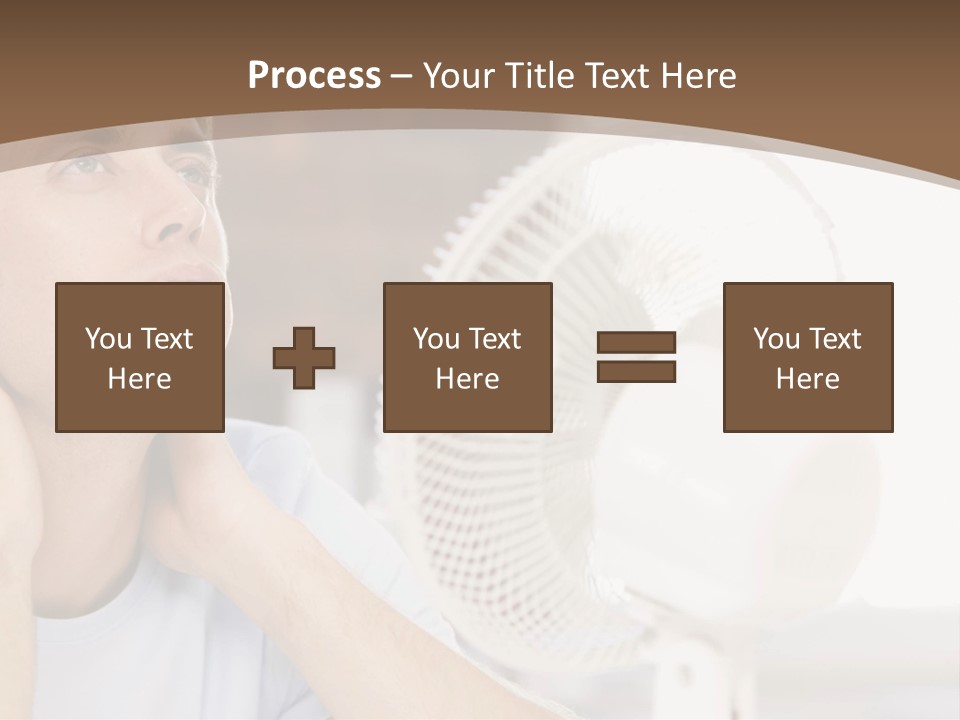 A Man Is Sitting In Front Of A Fan PowerPoint Template