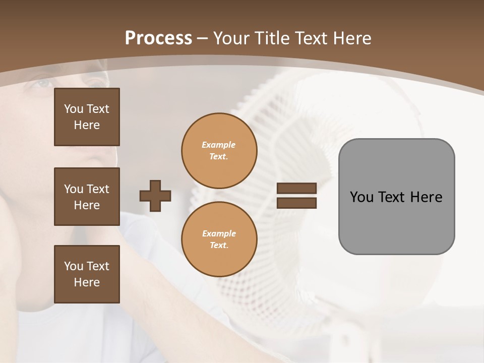 A Man Is Sitting In Front Of A Fan PowerPoint Template