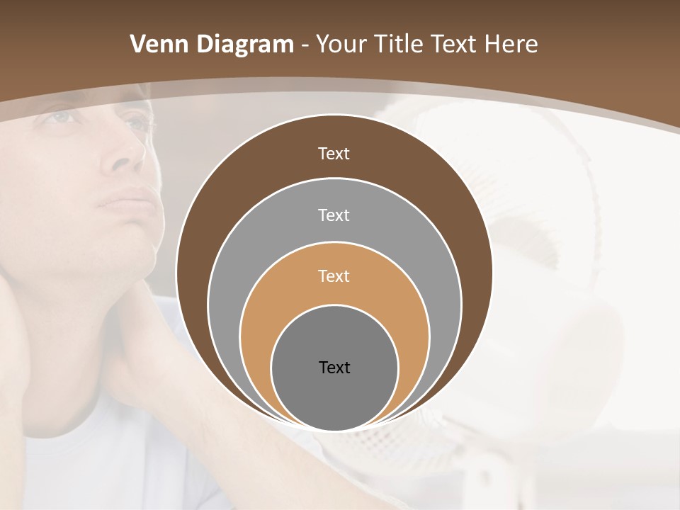 A Man Is Sitting In Front Of A Fan PowerPoint Template