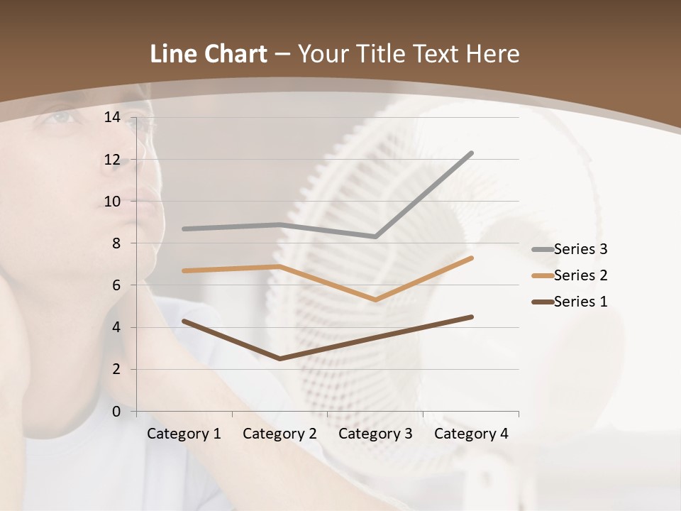 A Man Is Sitting In Front Of A Fan PowerPoint Template