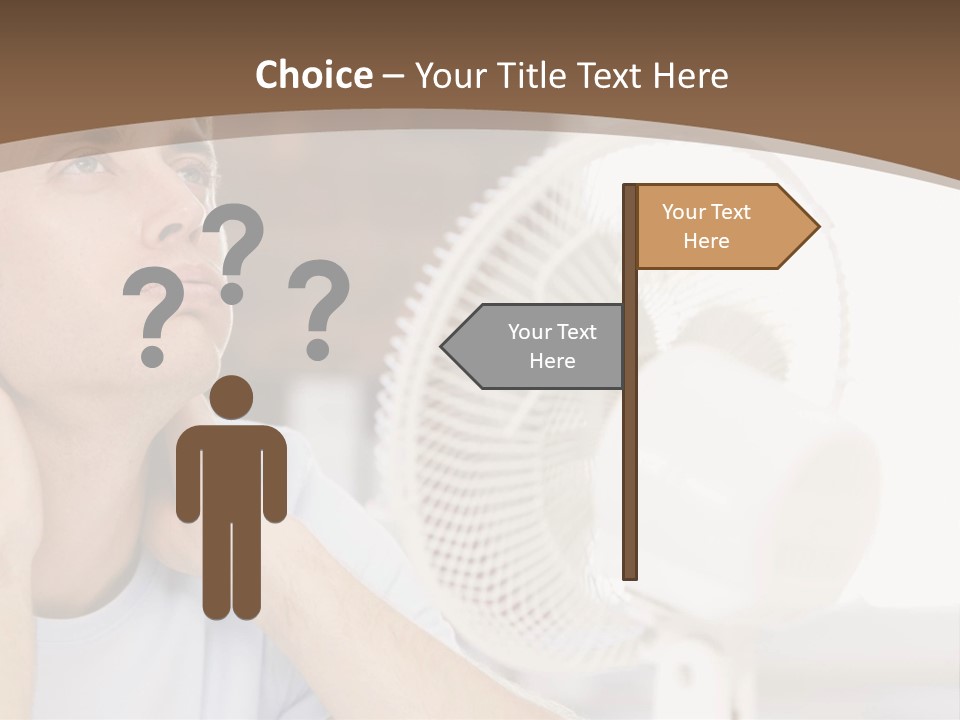 A Man Is Sitting In Front Of A Fan PowerPoint Template