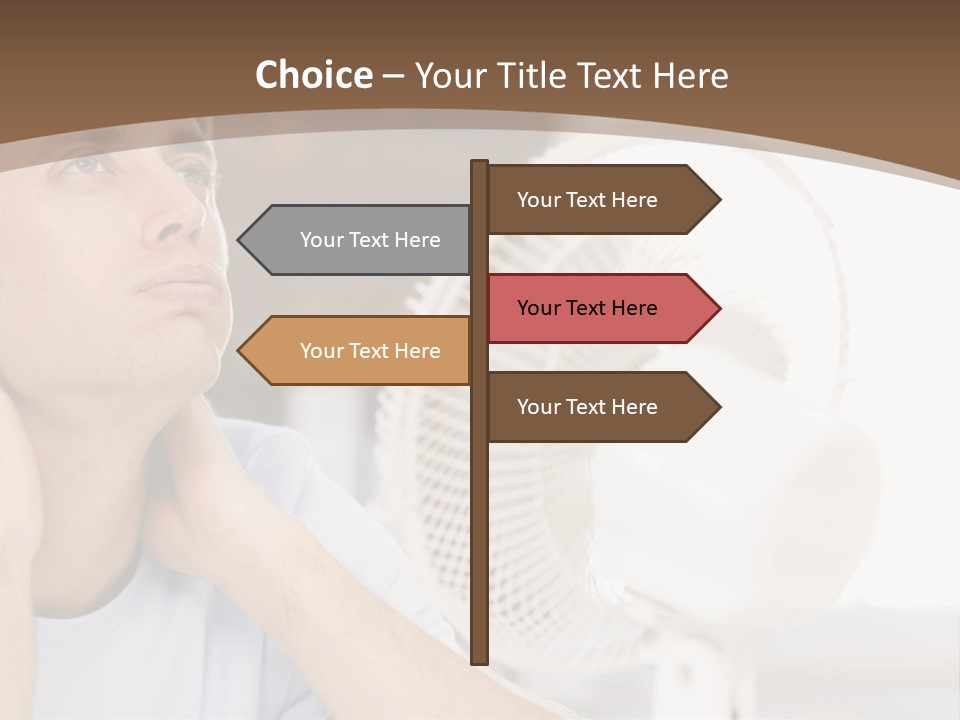 A Man Is Sitting In Front Of A Fan PowerPoint Template