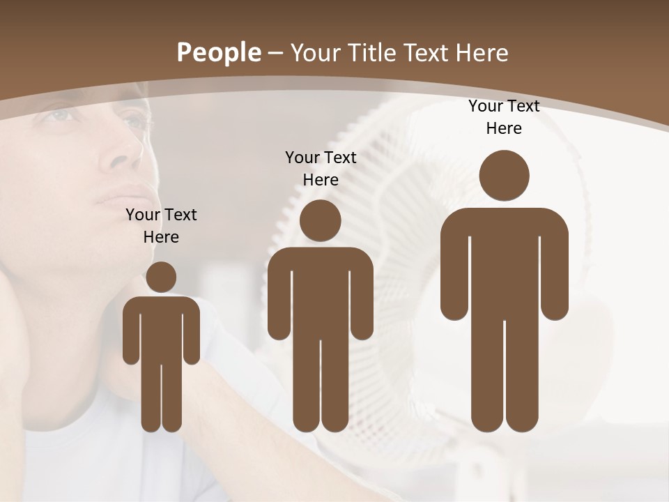A Man Is Sitting In Front Of A Fan PowerPoint Template