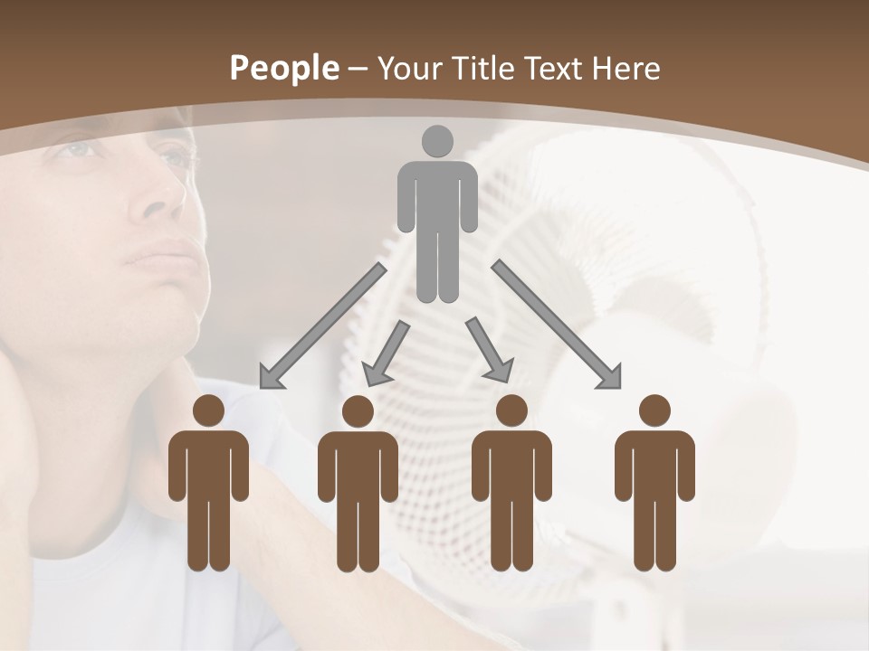 A Man Is Sitting In Front Of A Fan PowerPoint Template