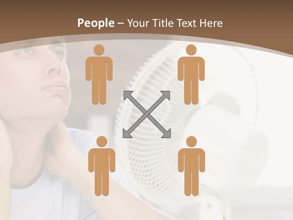 A Man Is Sitting In Front Of A Fan PowerPoint Template