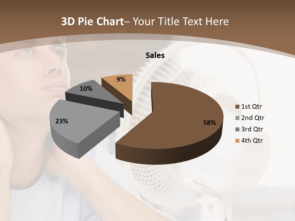 A Man Is Sitting In Front Of A Fan PowerPoint Template