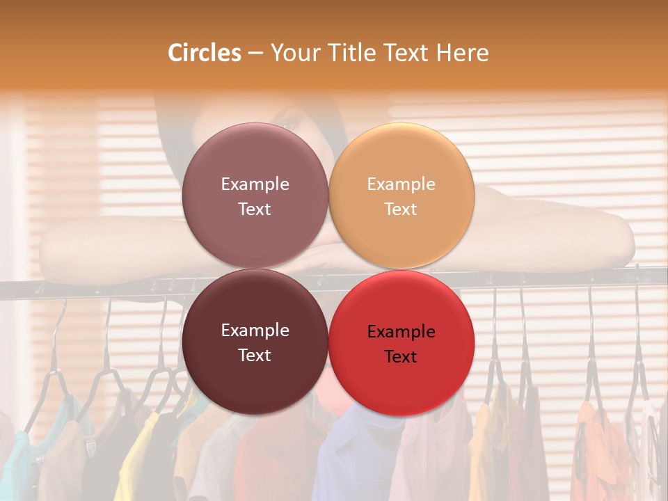 A Woman Standing In Front Of A Rack Of Clothes PowerPoint Template