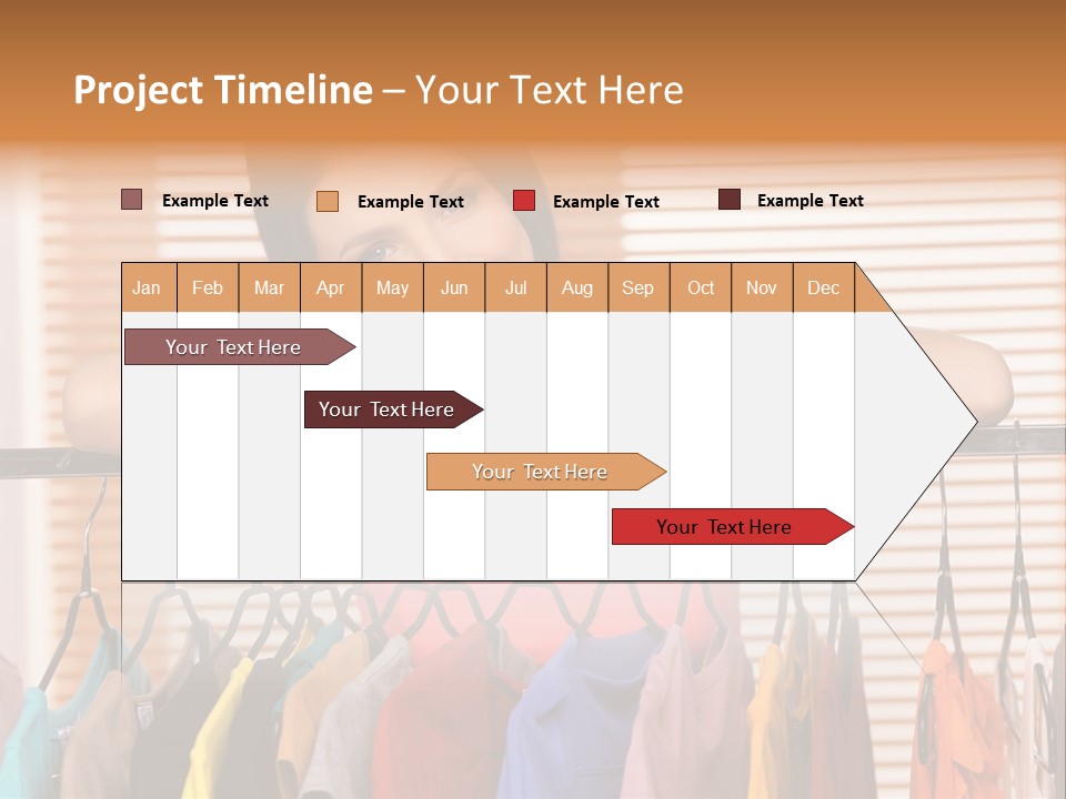 A Woman Standing In Front Of A Rack Of Clothes PowerPoint Template