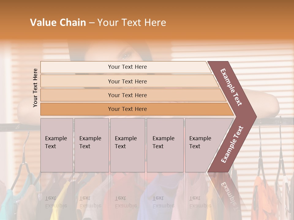 A Woman Standing In Front Of A Rack Of Clothes PowerPoint Template