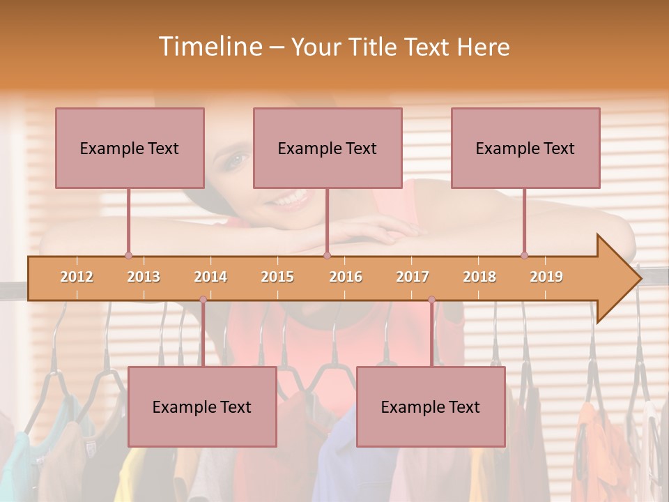 A Woman Standing In Front Of A Rack Of Clothes PowerPoint Template