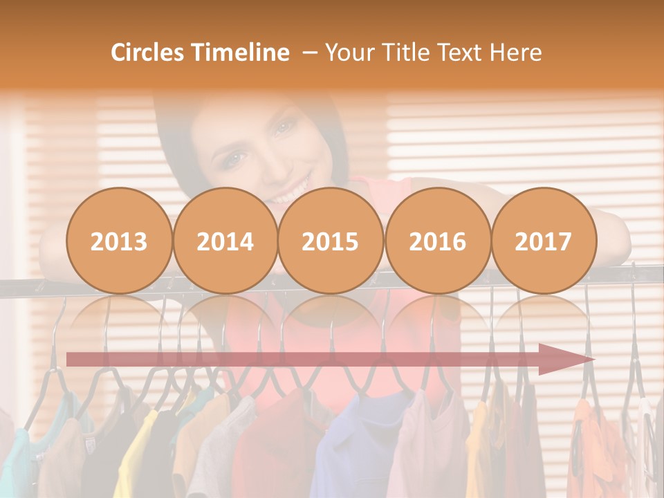 A Woman Standing In Front Of A Rack Of Clothes PowerPoint Template