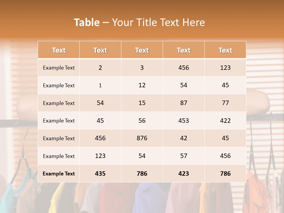 A Woman Standing In Front Of A Rack Of Clothes PowerPoint Template