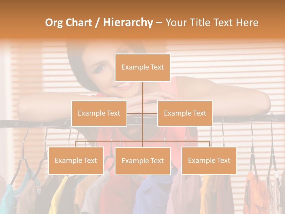 A Woman Standing In Front Of A Rack Of Clothes PowerPoint Template