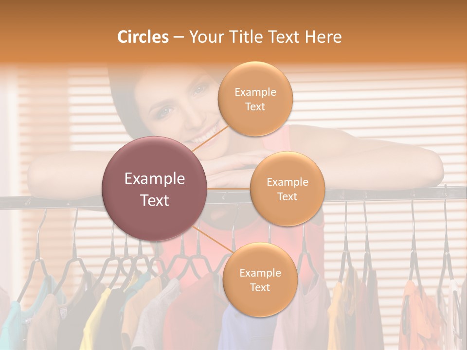 A Woman Standing In Front Of A Rack Of Clothes PowerPoint Template