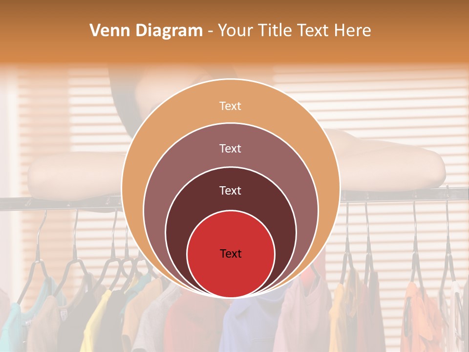 A Woman Standing In Front Of A Rack Of Clothes PowerPoint Template