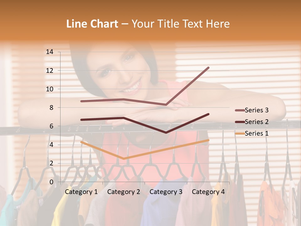 A Woman Standing In Front Of A Rack Of Clothes PowerPoint Template