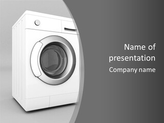 Laundry Generated White PowerPoint Template