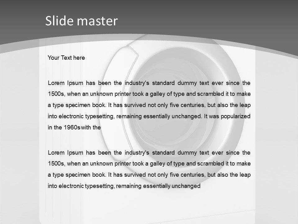 Laundry Generated White PowerPoint Template