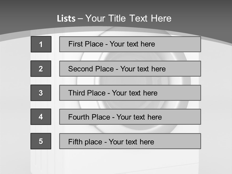 Laundry Generated White PowerPoint Template