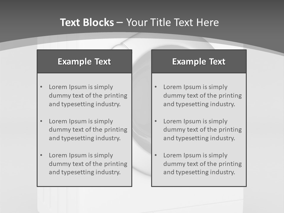 Laundry Generated White PowerPoint Template