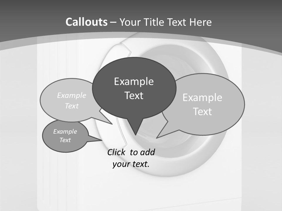 Laundry Generated White PowerPoint Template