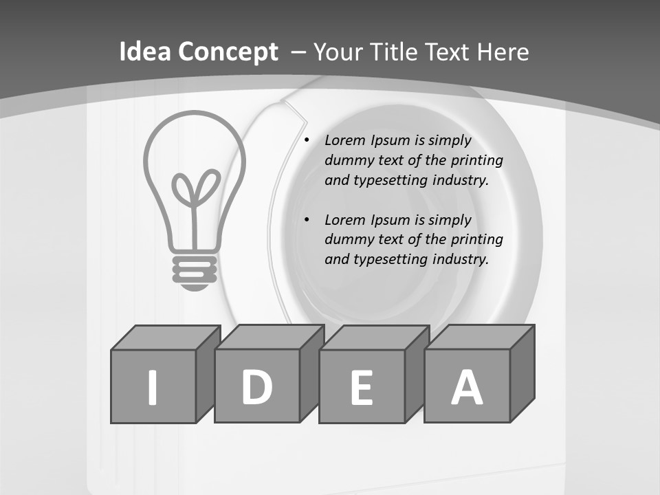 Laundry Generated White PowerPoint Template