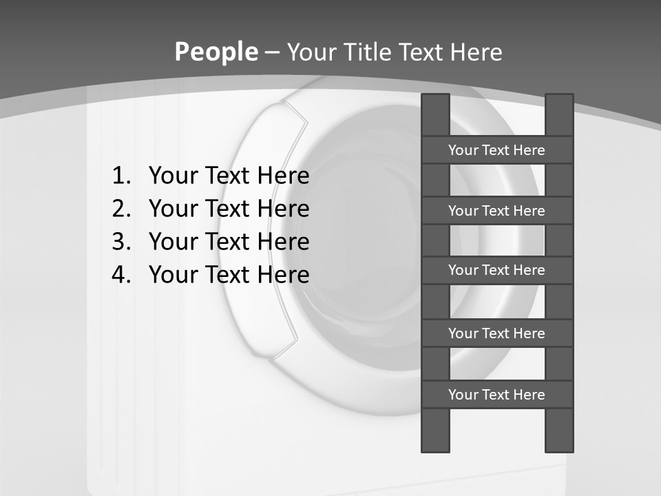 Laundry Generated White PowerPoint Template