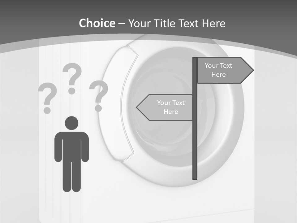 Laundry Generated White PowerPoint Template