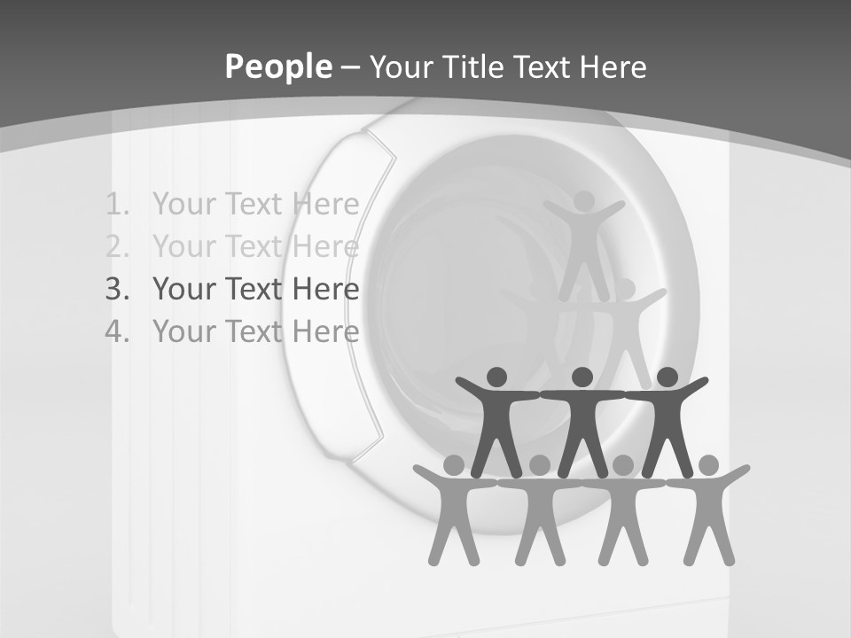 Laundry Generated White PowerPoint Template