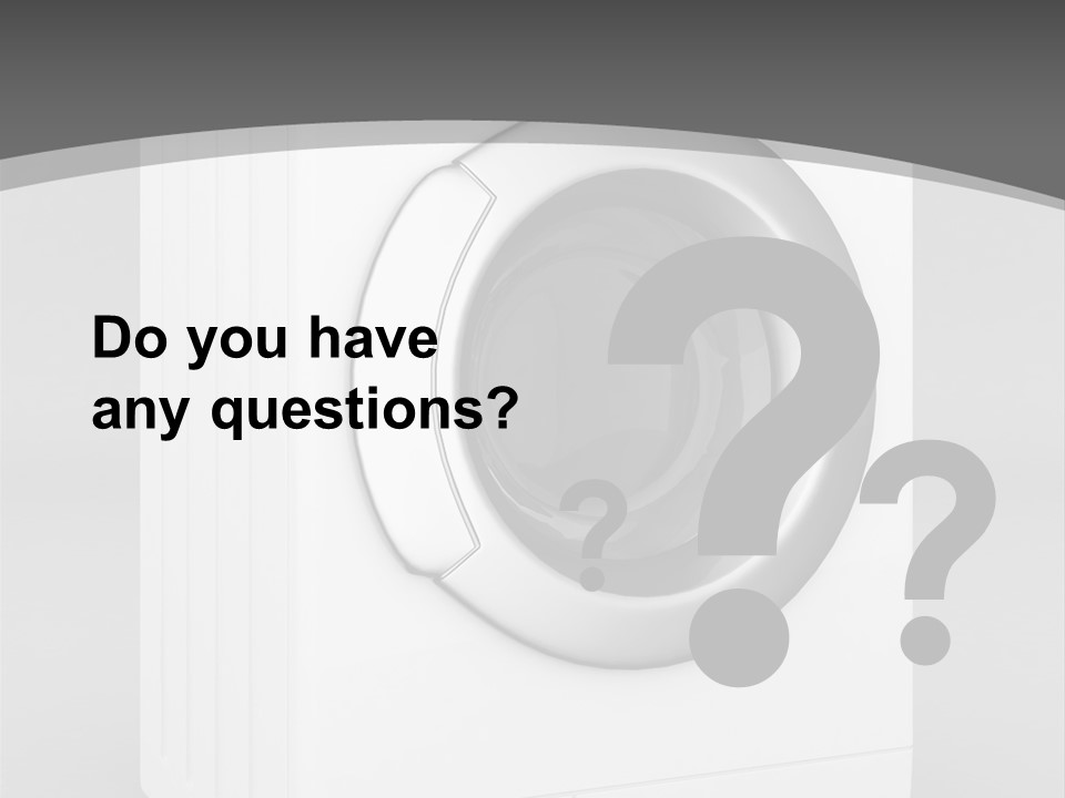 Laundry Generated White PowerPoint Template