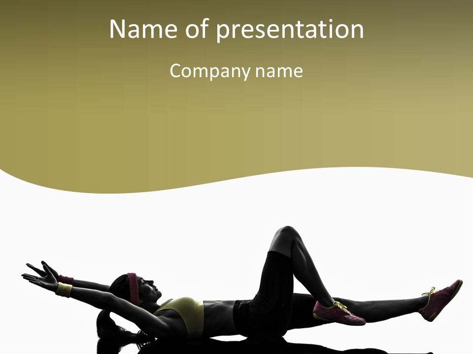 White Fitness Young PowerPoint Template