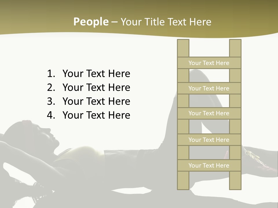 White Fitness Young PowerPoint Template