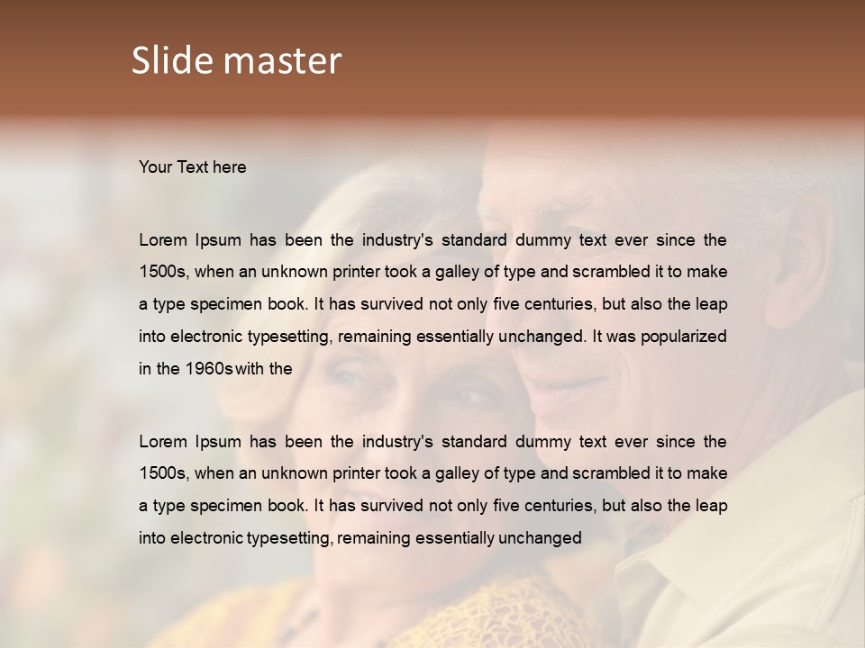 Aged Pensioner Elderly PowerPoint Template