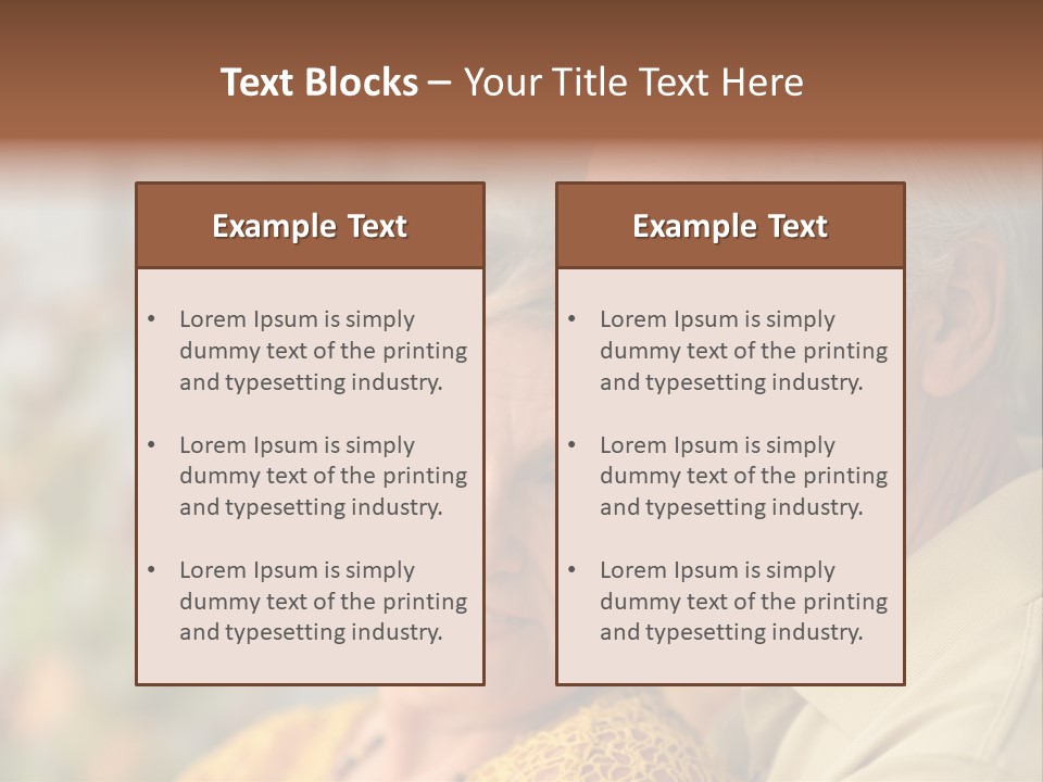 Aged Pensioner Elderly PowerPoint Template