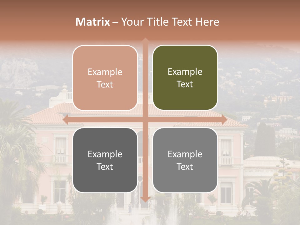 Steps Front Palm PowerPoint Template