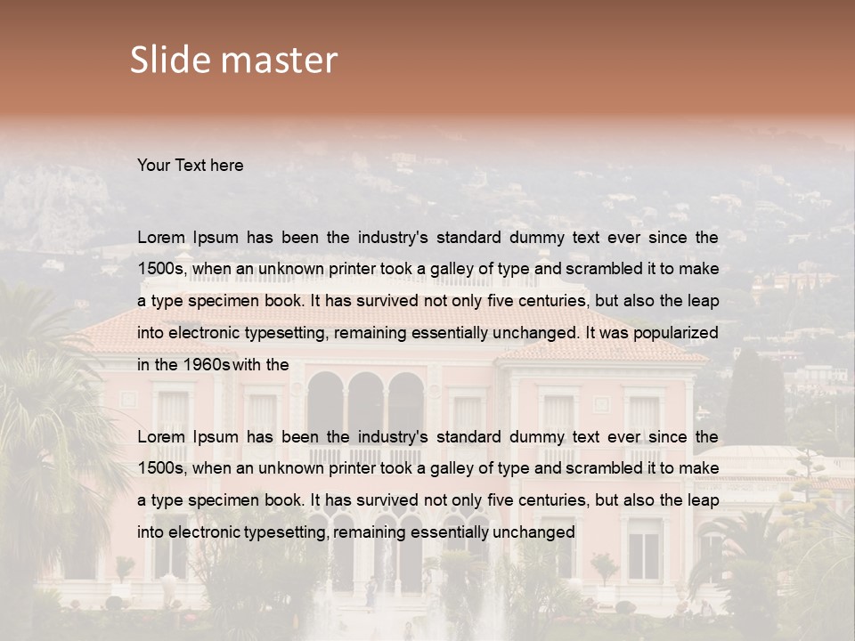 Steps Front Palm PowerPoint Template