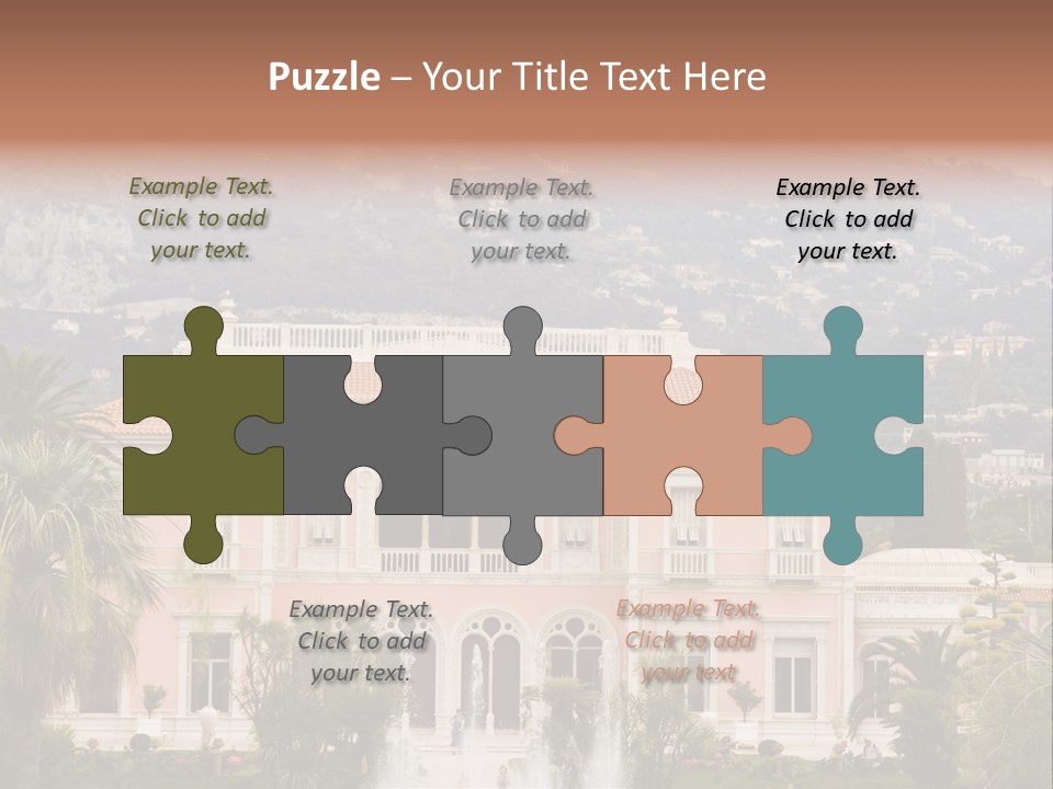 Steps Front Palm PowerPoint Template