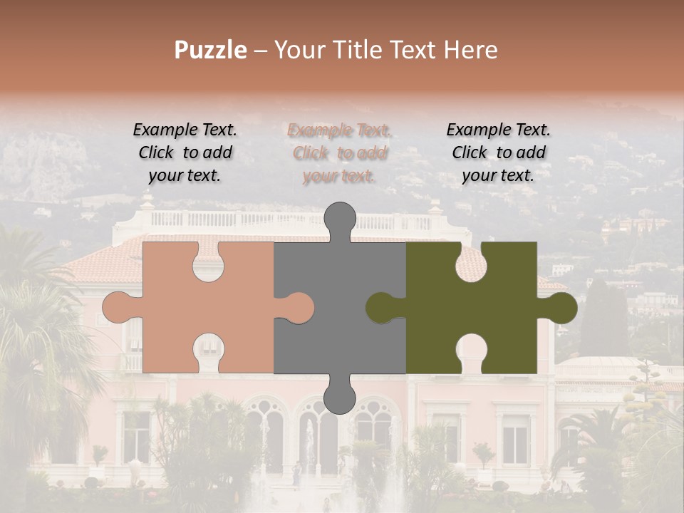 Steps Front Palm PowerPoint Template