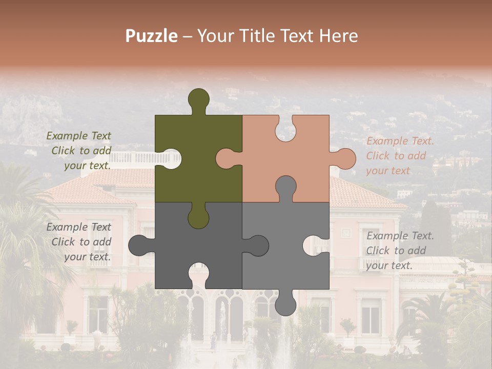 Steps Front Palm PowerPoint Template