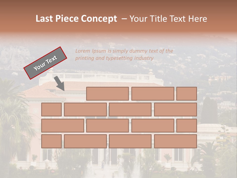 Steps Front Palm PowerPoint Template