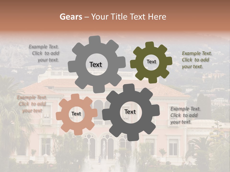 Steps Front Palm PowerPoint Template