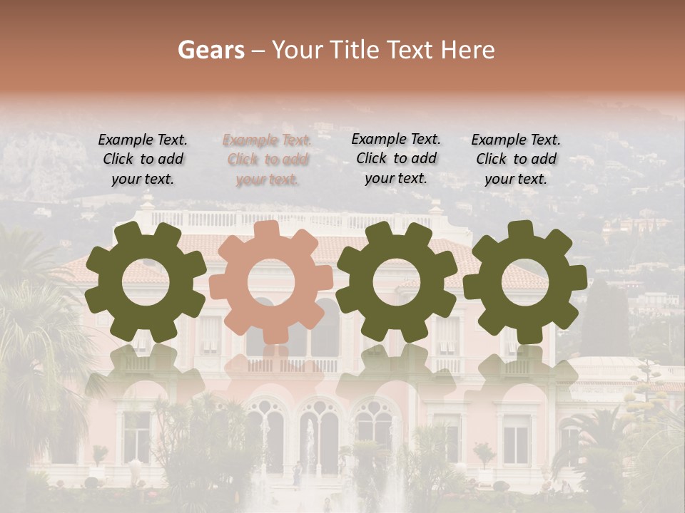 Steps Front Palm PowerPoint Template